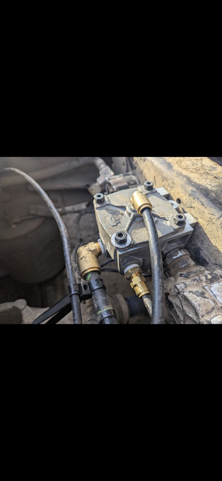 New replacement valve installed on the truck